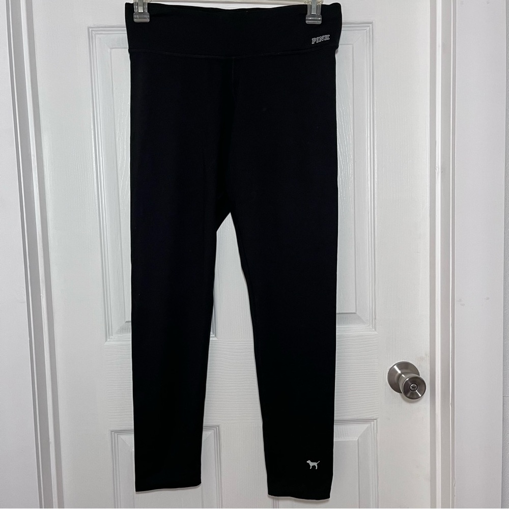 Victoria's Secret Black Women’s Leggings PINK Logo